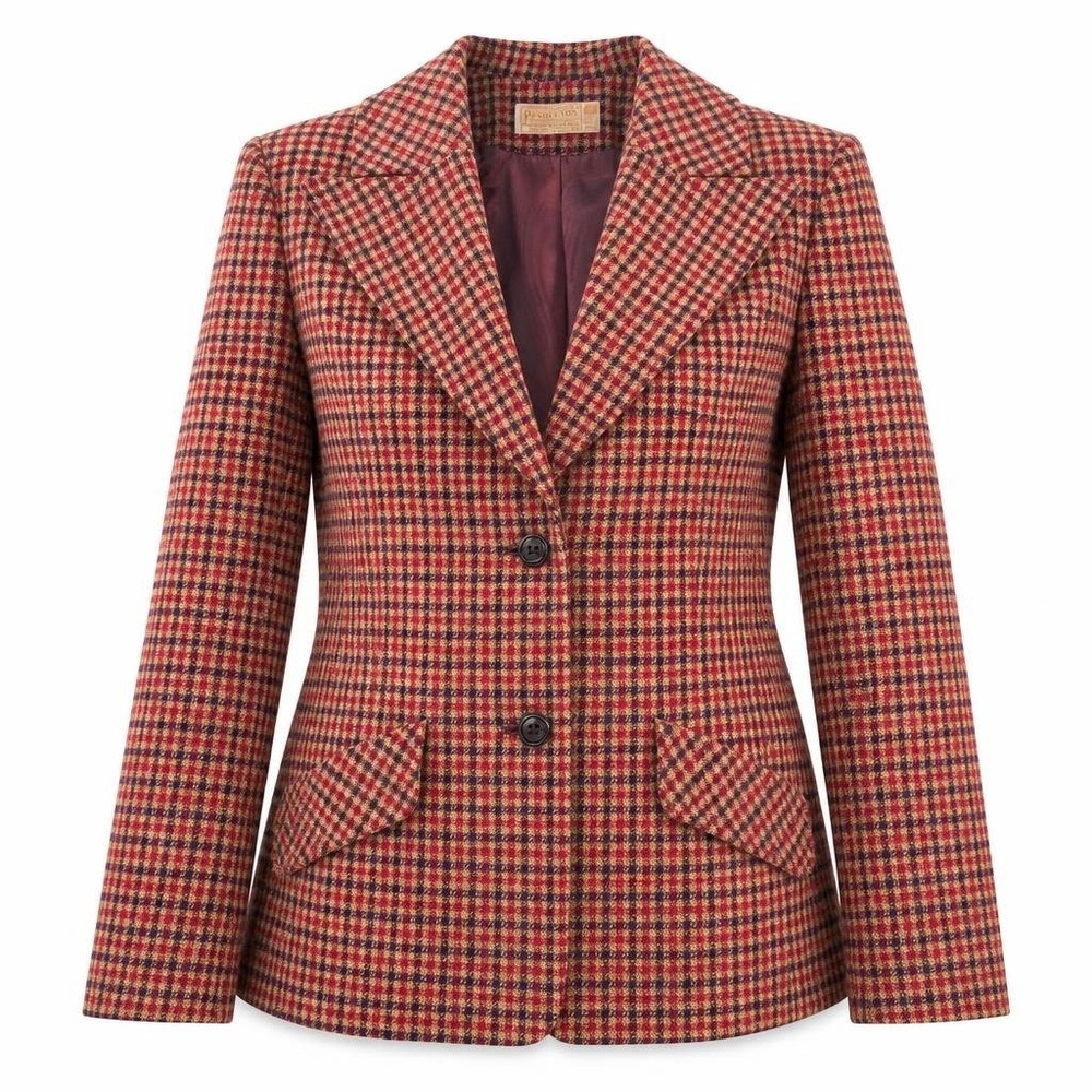 Vintage Pendleton Blazer Womens 14 100% Wool 70s Plaid Gun Club Check USA Made